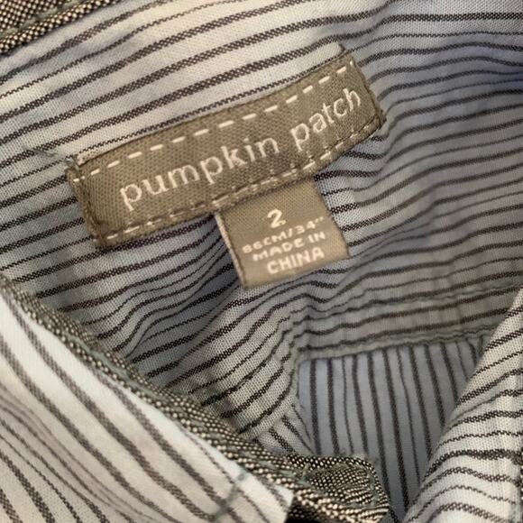 Pumpkin Patch Cotton Striped Button Up Shirt Size 2 - Picture 3 of 3